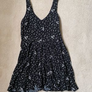 Black music note dress